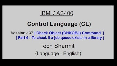 Check Object (CHKOBJ )  command (Part-6)  | IBM i | AS400 | CLLE | cl programming in IBM i  | chkobj