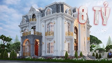 Mẫu biệt thự tân cổ điển 2 tầng ở Hưng Yên đầu tư 8 tỷ