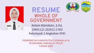 Ranih Rohimah Resume Whole Of Government Wog