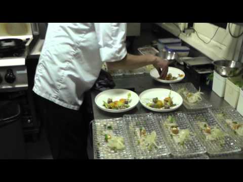 Busy kitchen at