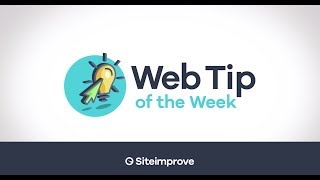 Web Tip of the Week - Are you scaring away visitors with a slow website  - Video 1