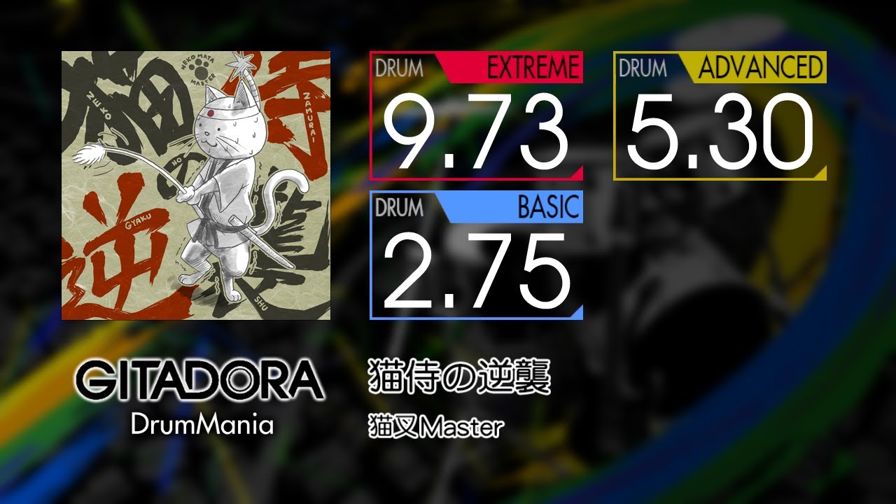 GITADORA】 猫侍の逆襲 (EXTREME ~ BASIC) Drum - YouTube