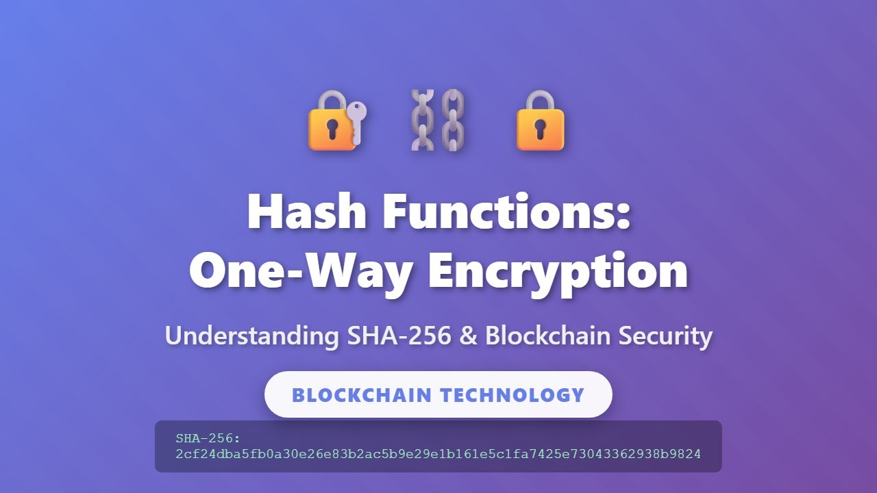 Hash Functions in Blockchain: SHA-256 & One-Way Encryption Explained