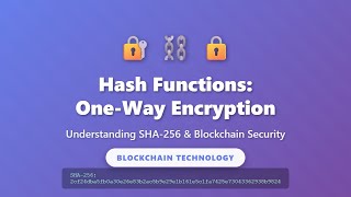 Hash Functions in Blockchain: SHA-256 & One-Way Encryption Explained