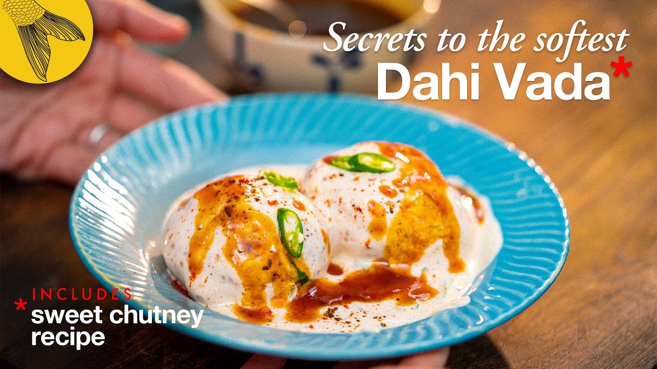 ⁣Doi Bora—Secrets to the Softest Dahi Vada + Bonus Sweet Tamarind Chutney Recipe