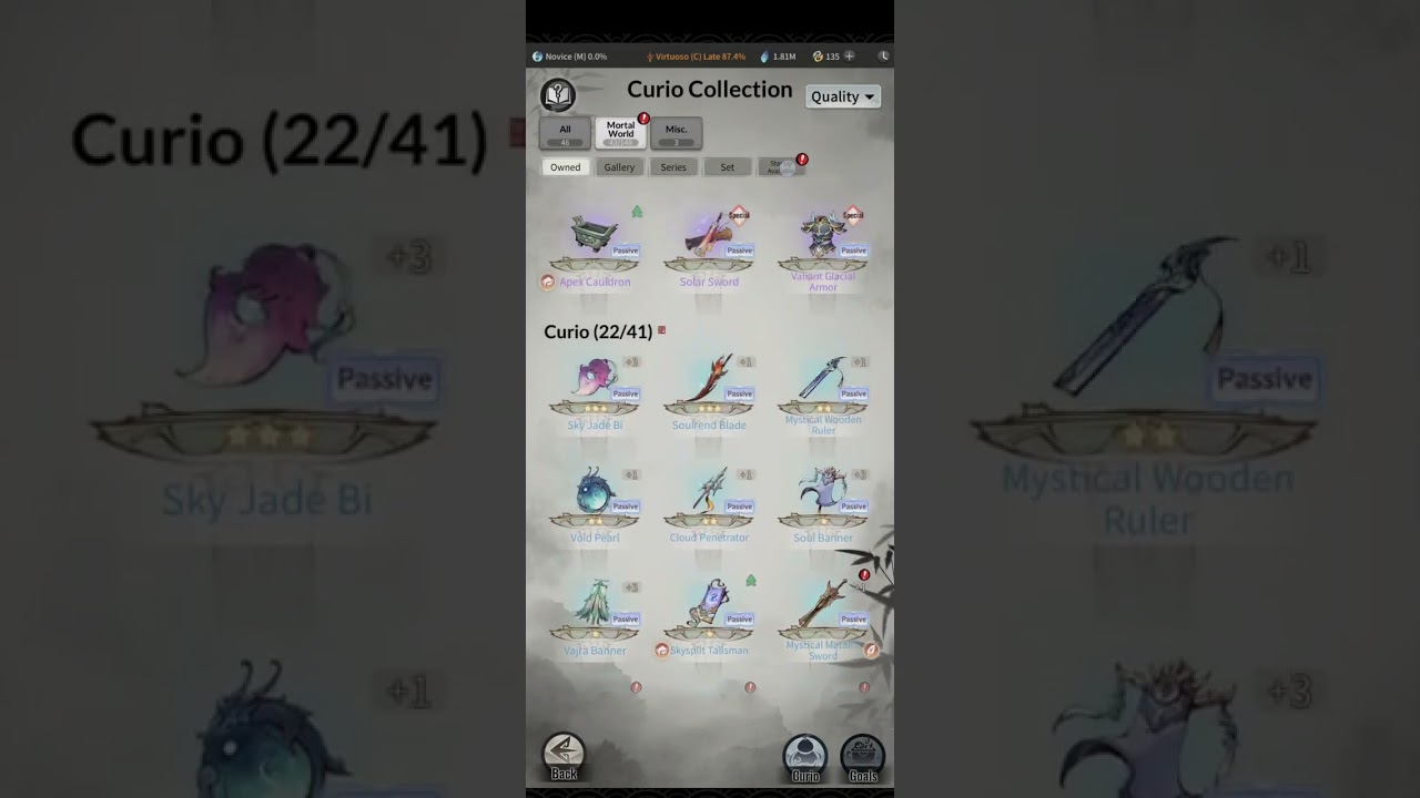 Overmortal Curio Guide