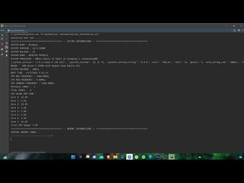 CPU INFORMATION using