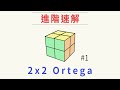 2x2魔術方塊速解 - Ortega#1 | 一小時學盲解 二階魔方進階解法教學