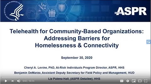Telehealth Webinar for CBOs Part 3: Addressing Barriers for Homelessness and Connectivity