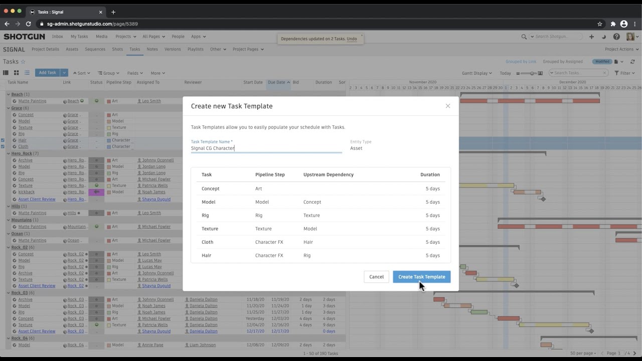 Setting Up and Managing Tasks