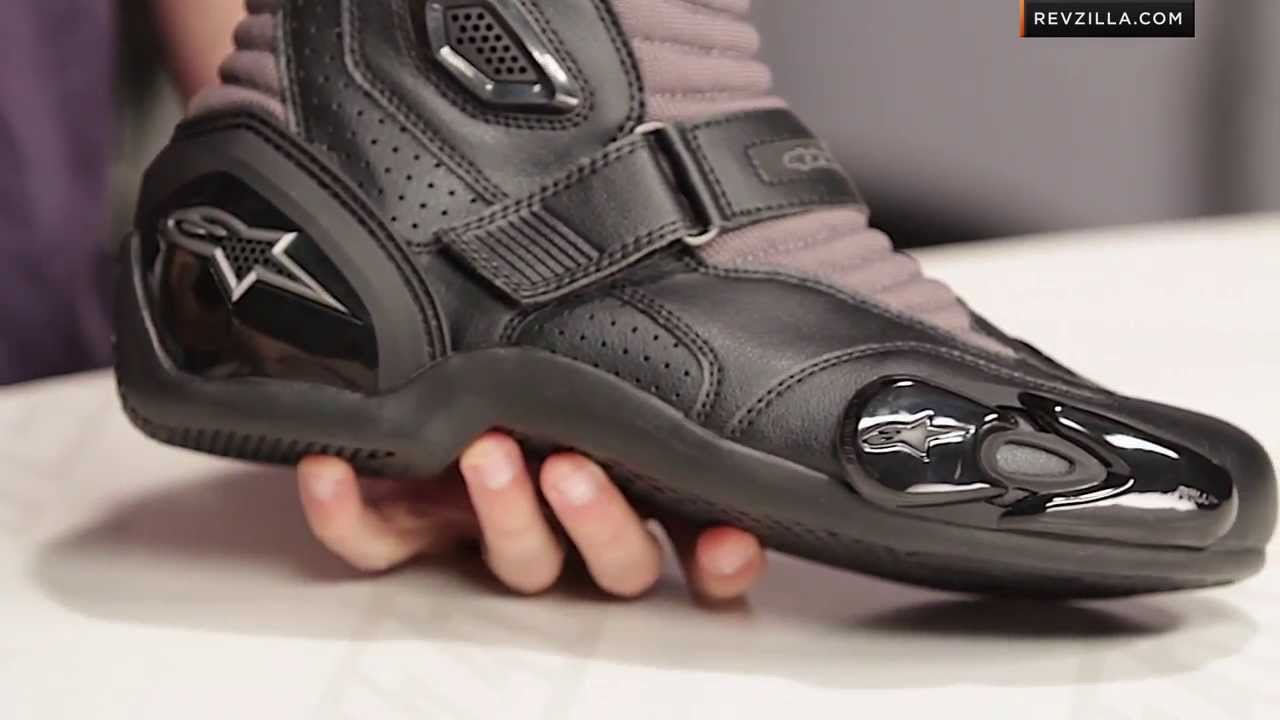Alpinestars SMX 1 Vented Black Shadow Boots Review at RevZilla.com - YouTube