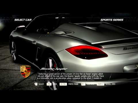 NFS Porsche Boxster Spyder