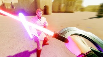 Duelleren met Obi-Wan Kenobi in Star Wars Virtual Reality... (Blade and Sorcery)