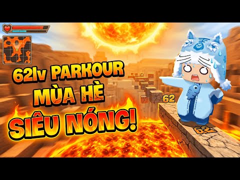 62LV Parkour Mùa Hè Siêu Nắng Nóng Trong Mini World | Meowpeo