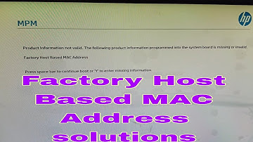 How to fix Factory Host Based MAC Address HP laptop || How to solve Factory Host Based MAC Address |