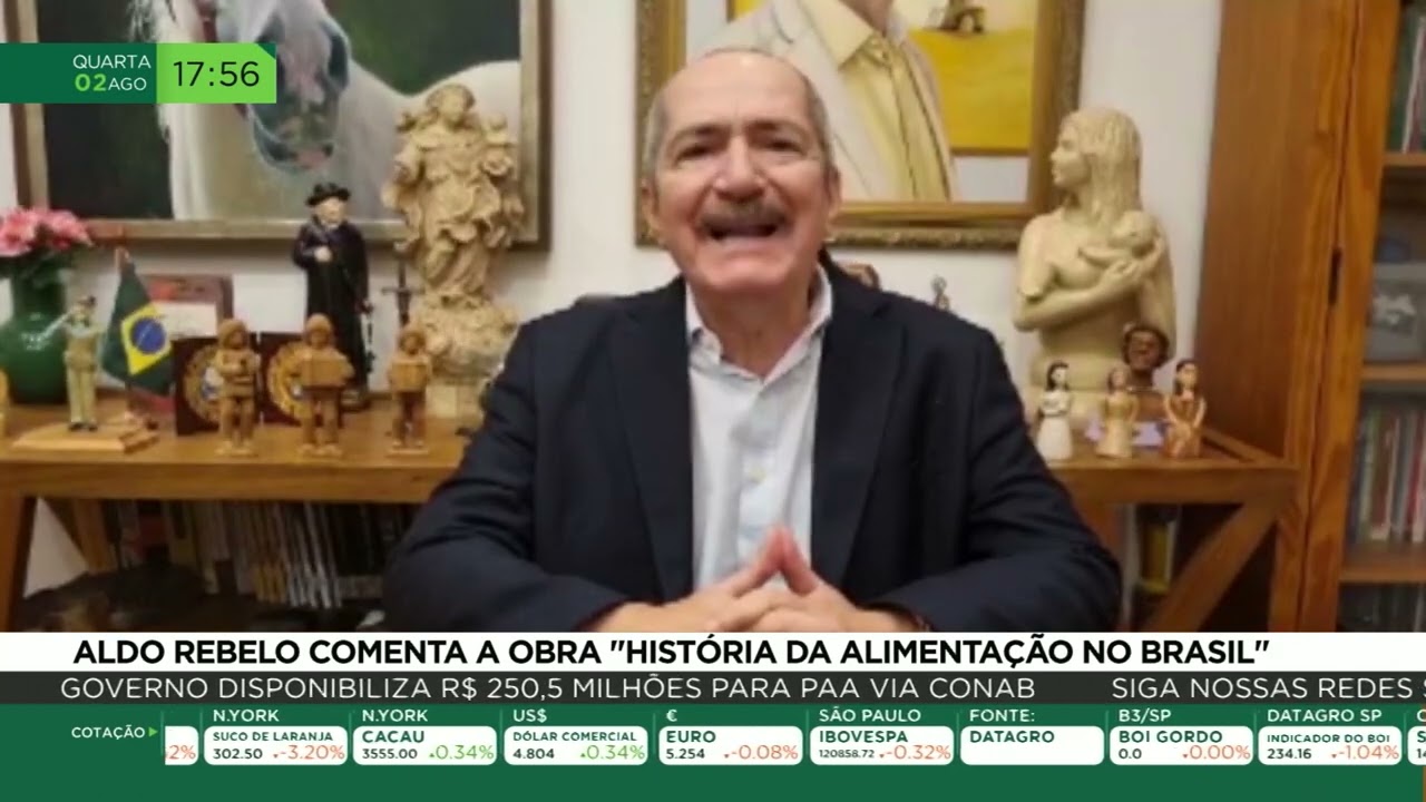 Aldo Rebelo comenta a obra “História da alimentação no Brasil”