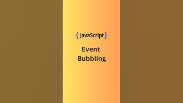 Event bubbling in JavaScript #html5  #coding #education #interview #learning #shorts