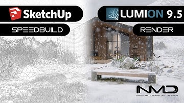 Sketchup Speedbuild / Lumion 9 Pro Scandinavian House Exterior Walkthrough Render #Lumion9