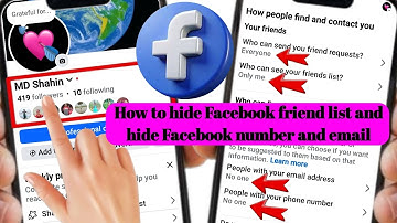 Complete Guide to Hiding Friend List, Phone Number and Email on Facebook🔒Facebook Privacy Settings 