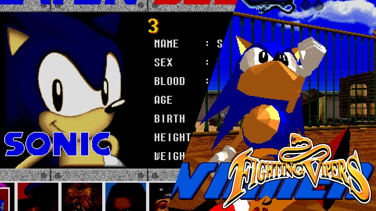 Fighting Vipers (Arcade) - Playing as Sonic the Hedgehog