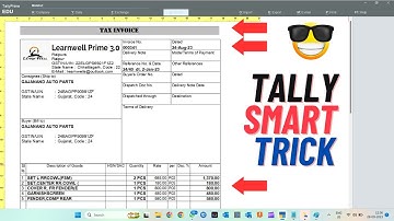 Custom Invoice Print | 93rd Tally Small But Smart Trick @LearnWell
