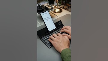 Workers rejoice! A foldable keyboard with built-in stand, allowing you to work freely when traveling