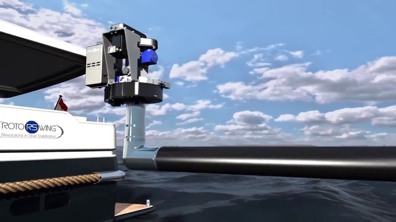 RotorSwing Roll damping for yacht while at anchor from RotorSwing