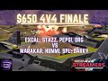  live  650 4v4 streamers cup grand final  team excal vs team marakar  cc zero hour