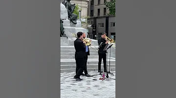 Trumpet Band Outside Downtown Montreal Montreal Shorts 
