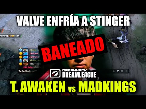 VALVE BANEA A STINGER EN PLENA PARTIDA COMPETITIVA | THUNDER AWAKEN vs MADKINGS | BO3 | DREAMLEAGUE