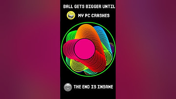 Crazy bouncing ball bigger until my pc crashes#satisfying  #simulation #bounceball