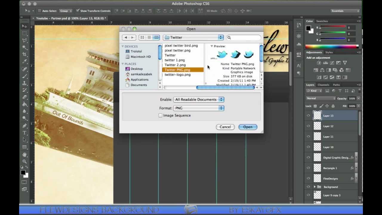 FlewDesigns YouTube Background Speedart