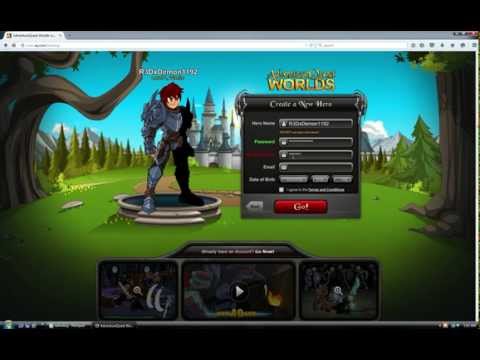AdventureQuest Worlds - How to Create a Account in AdventureQuest Worlds