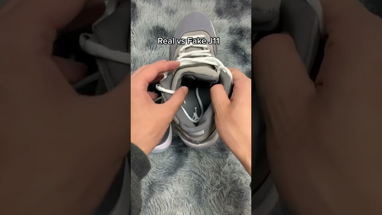 Air Jordan 11 cool grey Real and Fake,do you know the difference where is it?