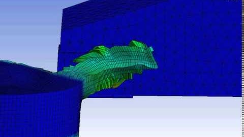 Ansys Workbench explicit dynamics turning in circumferential direction of AlSi 1045 bolt example 12
