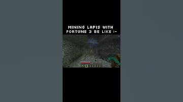 Mining Lapis with fortune 3 be like #minecraft