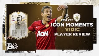 (91) ICON MOMENTS VIDIC PLAYER REVIEW - FIFA 21 ULTIMATE TEAM screenshot 4