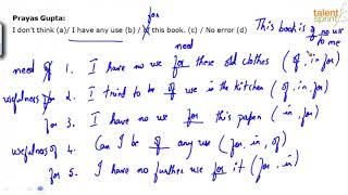 Finding Errors | Advanced Example 150 to 152 |Finding Errors|Spotting Errors |English |TalentSprint