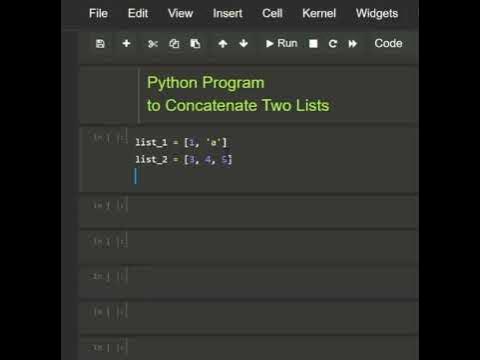#python program to Concatenate Two Lists || #coding - YouTube