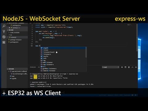 NodeJS WebSocket Server + ESP32 Client