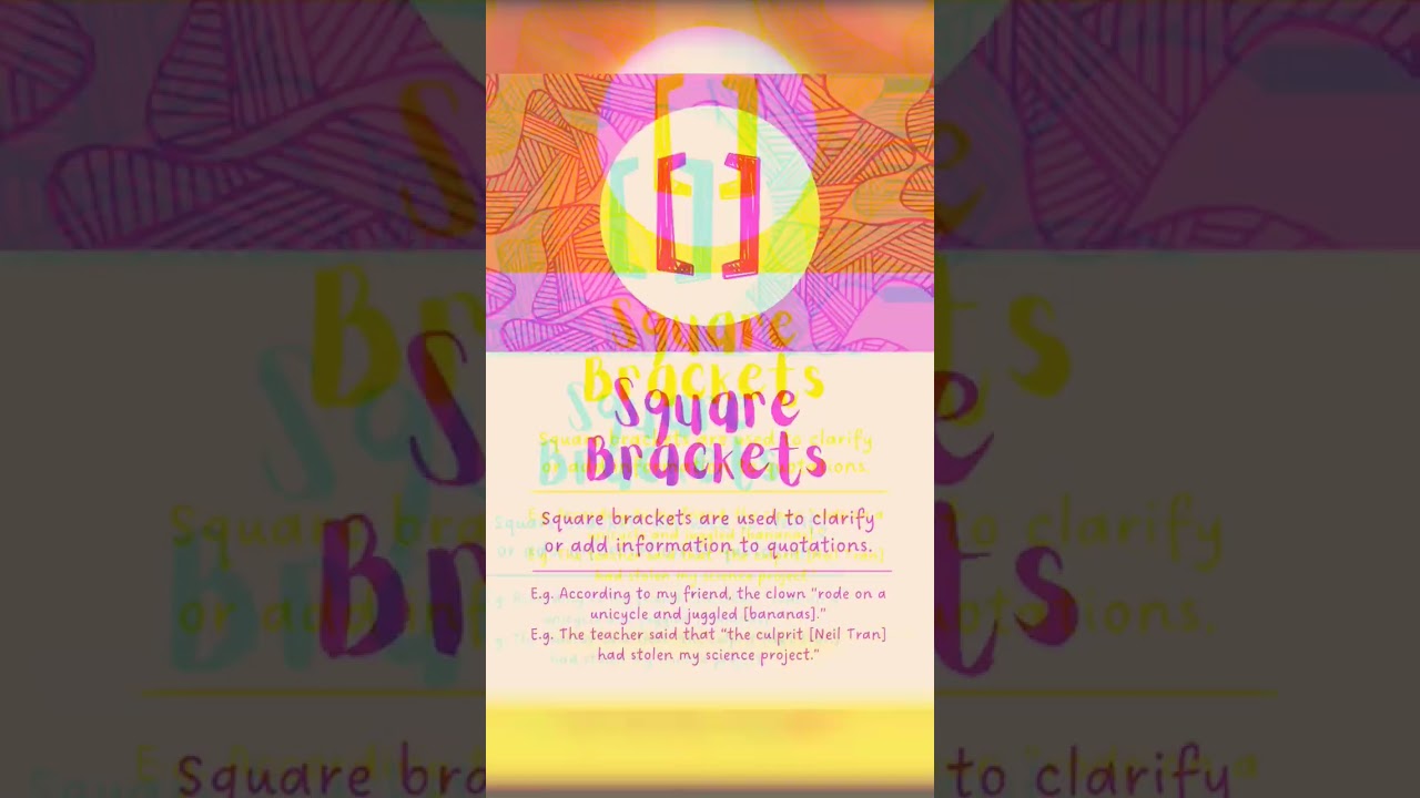 where is square brackets used | 