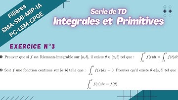Exercices corrigés, TD : USMBA- ENS- Fès : A.U. : 2022-2023  Intégrales et primitives : Exercice 3