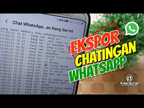 Video: Bagaimana cara mengekspor riwayat obrolan WhatsApp?