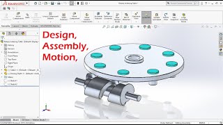 Barrel CAM Indexing Table Design Assembly and Motion Study in Solidworks