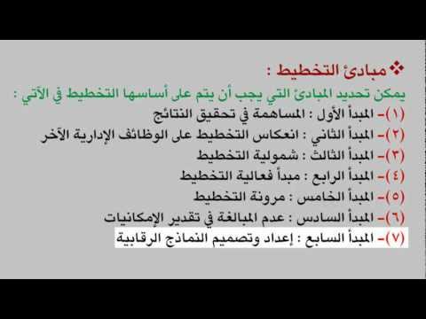 1-3 تعريف التخطيط