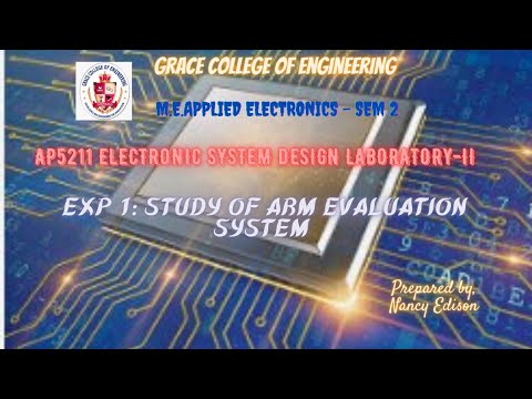 GRACE COE ECE AP5211 ESD Lab II Ex  No 1 STUDY OF ARM EVALUATION SYSTEM 1
