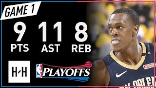 Rajon Rondo Full Game 1 Highlights Pelicans vs Warriors 2018 NBA Playoffs - 9 Pts, 11 Ast, 8 Reb!