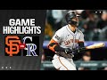 Giants vs rockies game highlights 5724  mlb highlights
