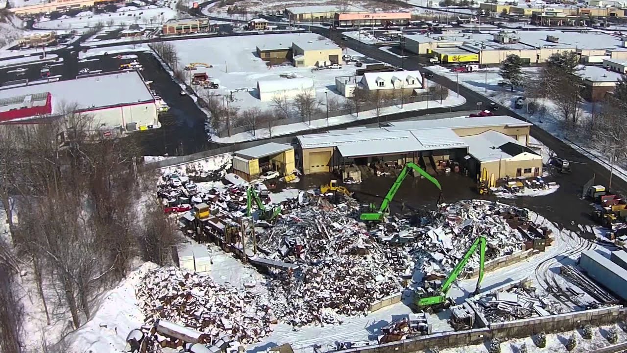 Drone Flight Over salvage yard, Newton NJ YouTube
