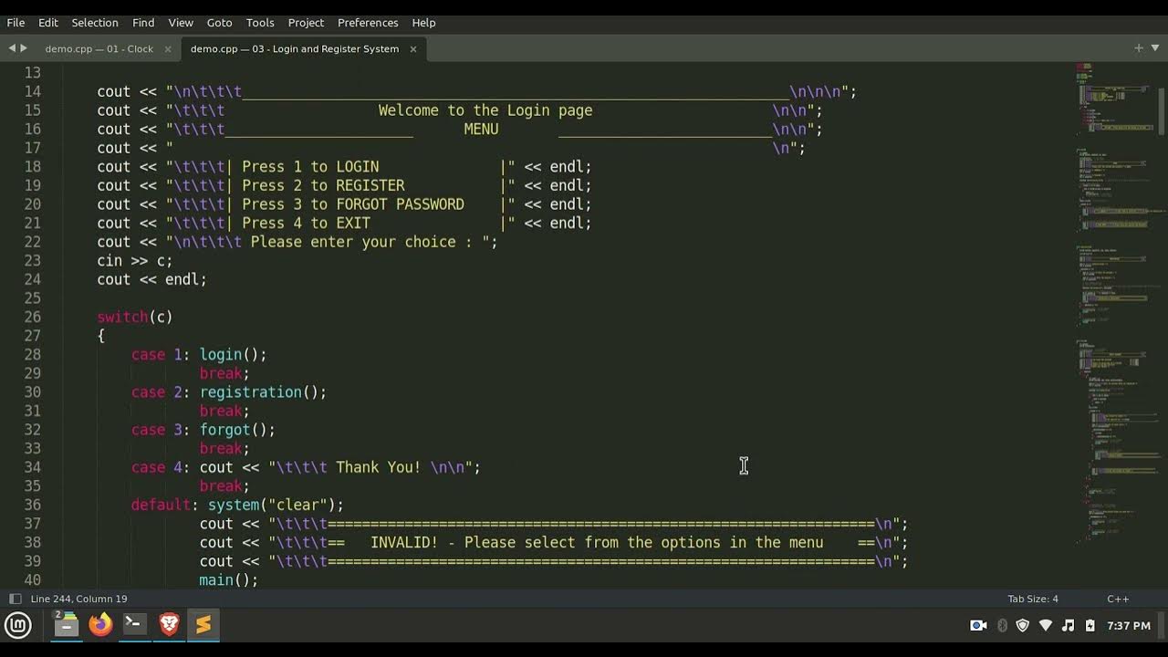 C++ Login, Registration, and Forgot password - SOURCE CODE - YouTube